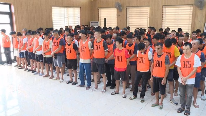 Triệt phá “trường gà quốc tế Viêng Xay”, khởi tố 196 bị can. Ảnh: Bộ Công an.