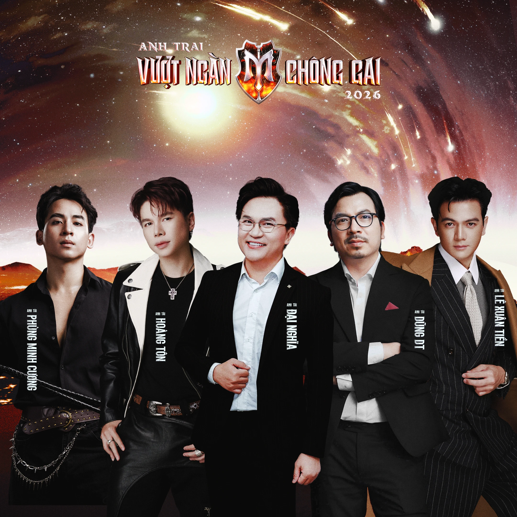 5 "anh tài" đầu tiên hứa hẹn mang đến những màn trình diễn bùng nổ tại Anh trai vượt ngàn chông gai mùa 2. ẢNH: NSX