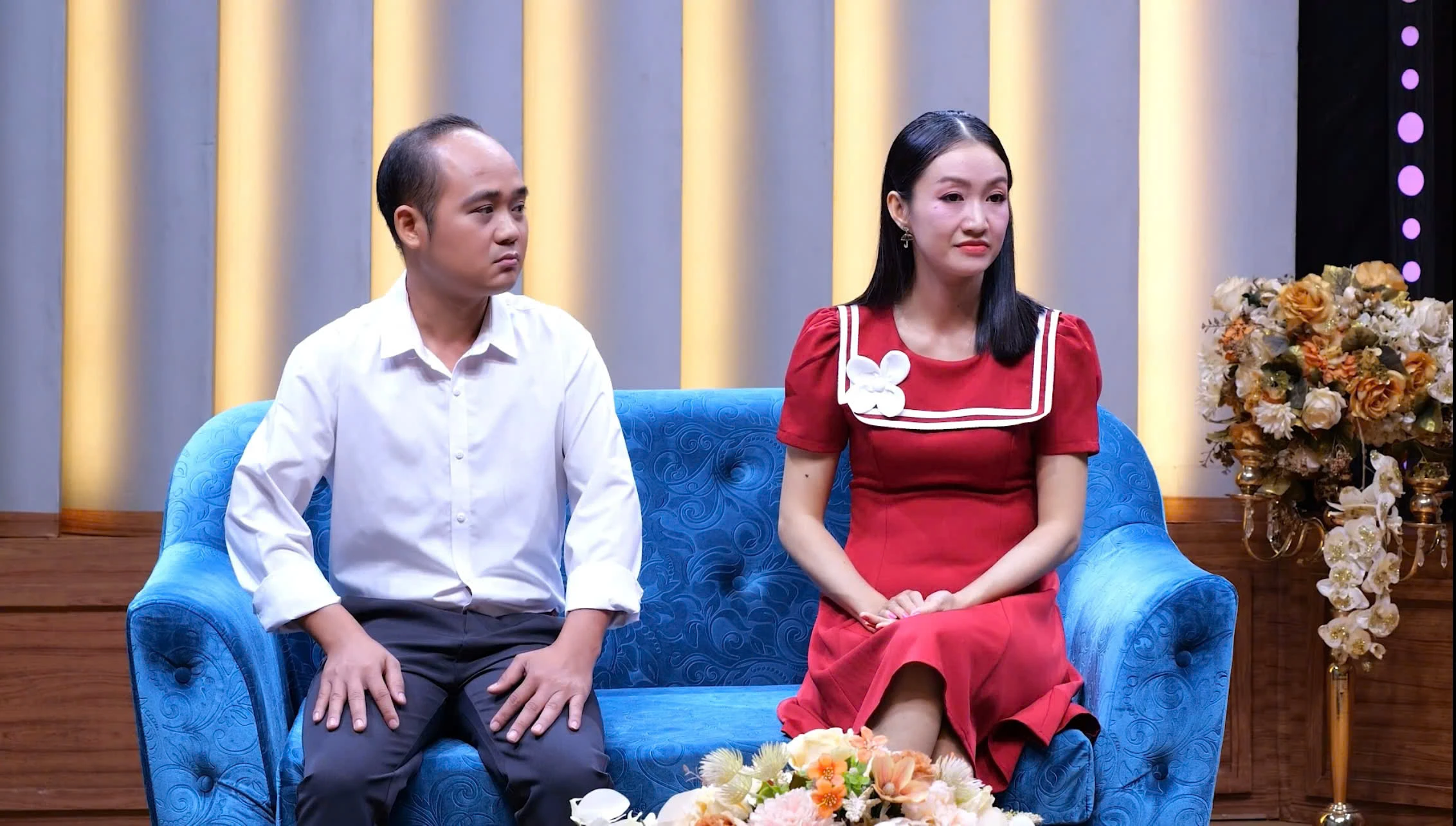 Văn Đoàn và Quế Nhung trong chương trình Mảnh ghép hoàn hảo
