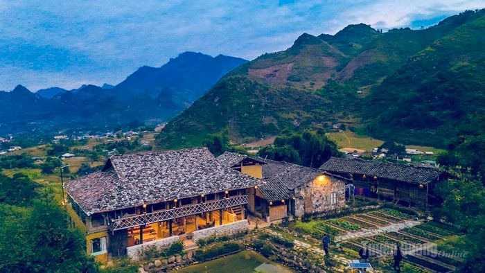 Nét bình yên nơi homestay Du Già khi chiều xuống.